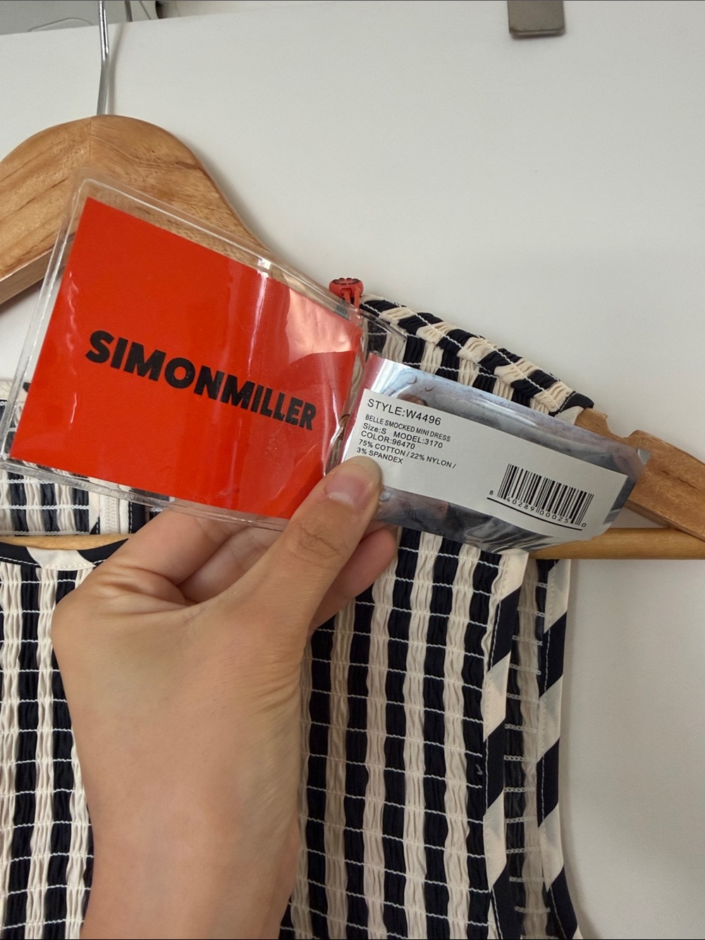 Simon Miller BELLE SMOCKED MINI DRESS - Picture 3 of 4